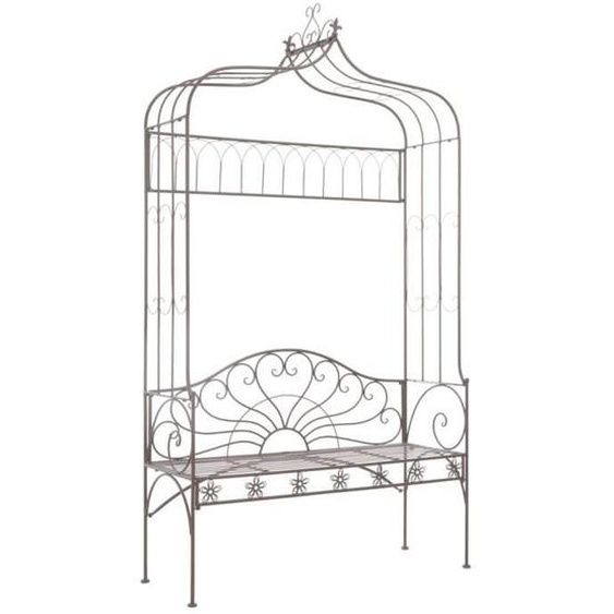vidaXL Banc de jardin 122 cm Fer Marron antique