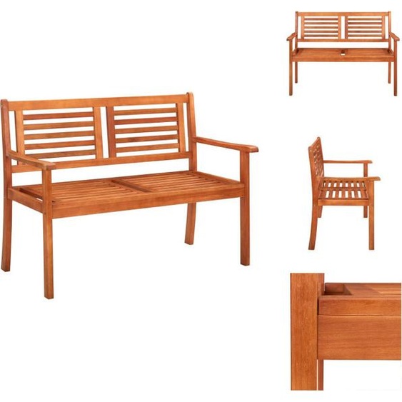 vidaXL Banc de jardin 2 places 120 cm en bois massif deucalyptus - Bancs de jardin