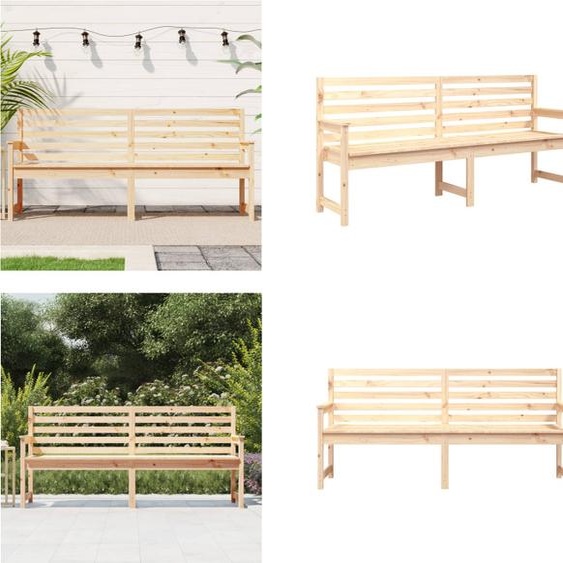vidaXL Banc de jardin 203,5x48x91,5 cm Pin massif - Banc de jardin - Bancs de jardin - Banc extérieur