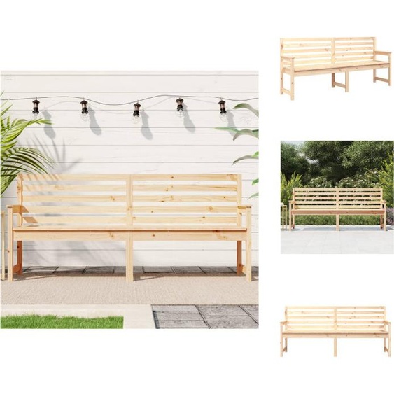 vidaXL Banc de jardin 203,5x48x91,5 cm Pin massif - Bancs de jardin