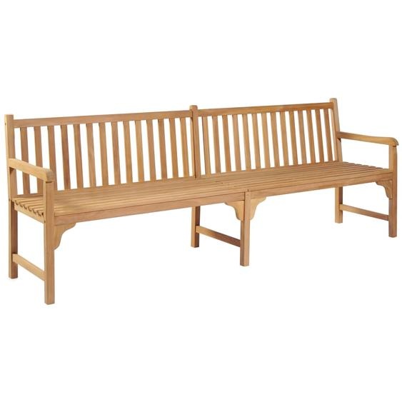 vidaXL Banc de jardin 228 cm en teck massif