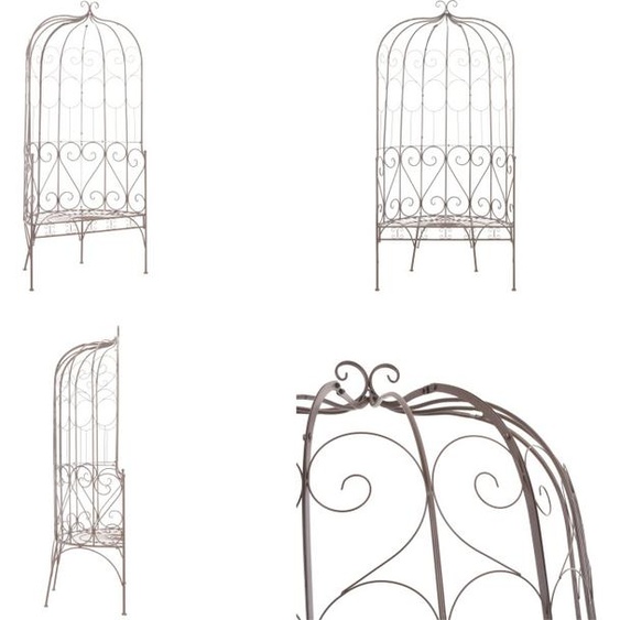 vidaXL Banc de jardin 95 cm Fer Antique Marron - Banc de jardin - Bancs de jardin - Banc extérieur - Bancs extérieurs