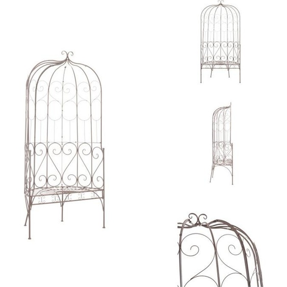 vidaXL Banc de jardin 95 cm Fer antique Marron - Bancs de jardin