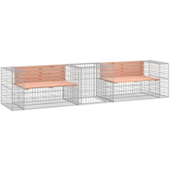 vidaXL Banc de jardin avec gabion Bois massif Douglas