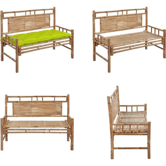 vidaXL Banc de jardin avec support 120 cm bambou - Banc de jardin - Banc de terrasse - Banc de terrasse