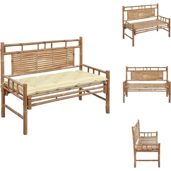 vidaXL Banc de jardin avec support 120 cm bambou - Bancs de jardin