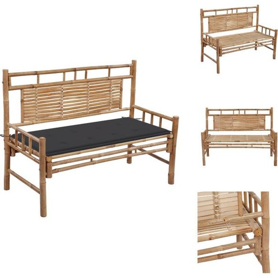 vidaXL Banc de jardin avec support 120 cm bambou - Bancs de jardin