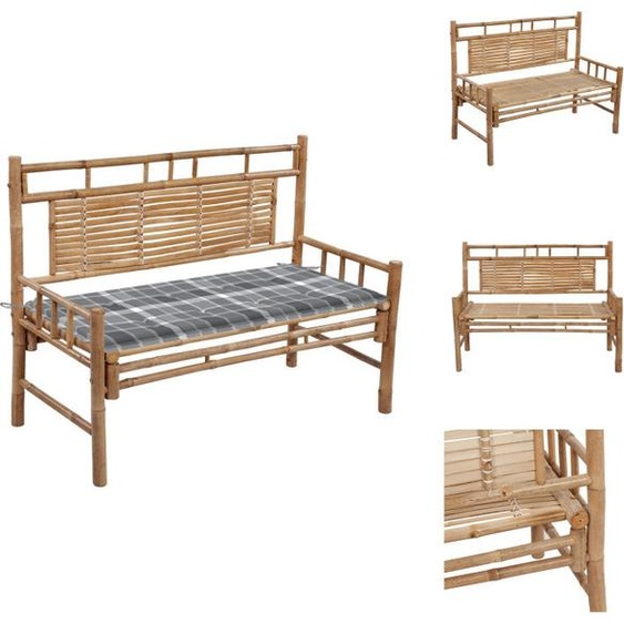vidaXL Banc de jardin avec support 120 cm bambou - Bancs de jardin