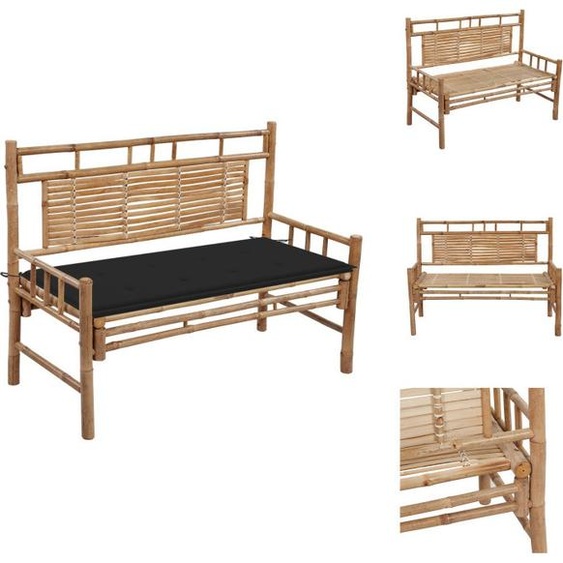 vidaXL Banc de jardin avec support 120 cm bambou - Bancs de jardin