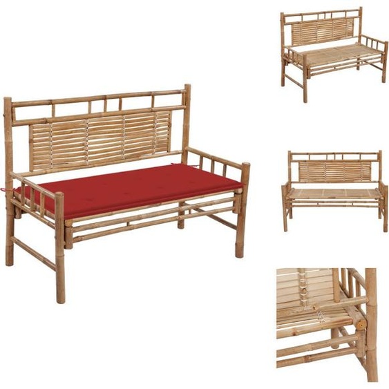 vidaXL Banc de jardin avec support 120 cm bambou - Bancs de jardin