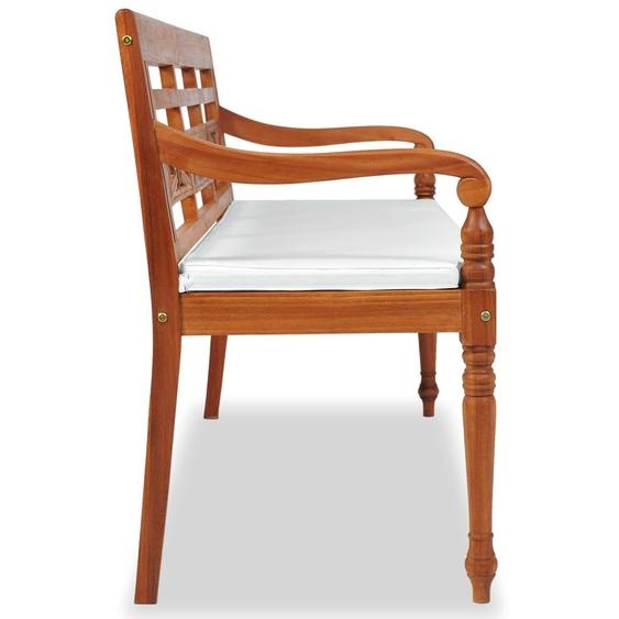 vidaXL Banc de jardin Batavia avec coussins 150 cm teck