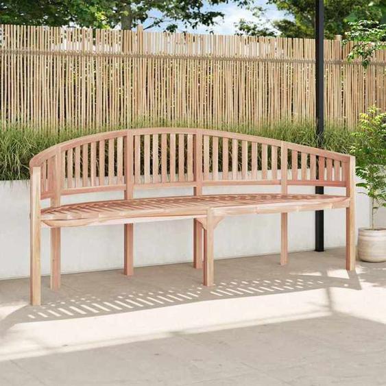 vidaXL Banc de jardin en forme de banane 200 cm Bois de teck solide