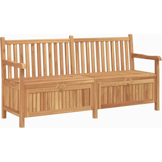 vidaXL Banc de rangement de jardin Marron 180 x 60 x 90 cm teck massif