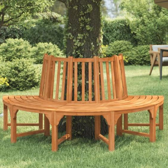 vidaXL Banc demi-circulaire tour darbre Ø208cm bois massif eucalyptus 362156