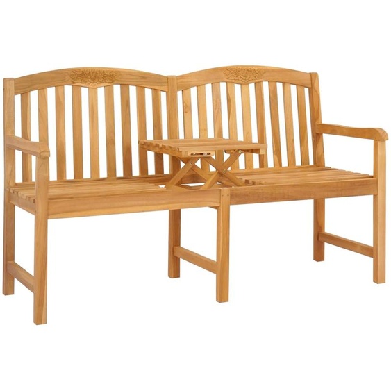 vidaXL Banc en forme de rose, fait main, couleur naturelle, 150,5 x 60 x 95 cm