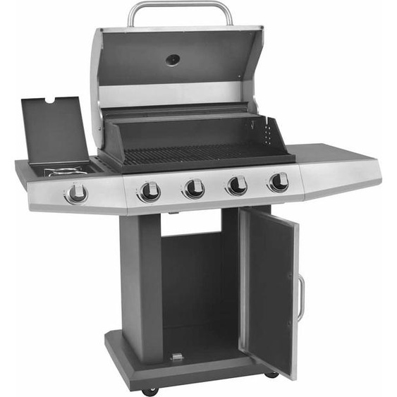vidaXL Barbecue à gaz argent Acier inoxydable