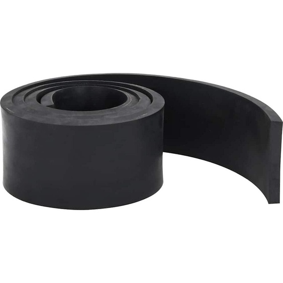 vidaXL Barre en caoutchouc pour chasse-neige Noir 180x10x1 cm