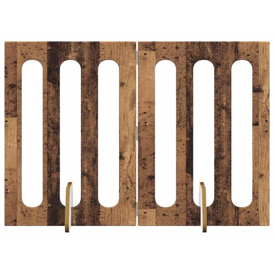 vidaXL Barrière pliable pour animaux de compagnie, 2 pièces, bois de chêne, 100,5 x 38 x 70 cm
