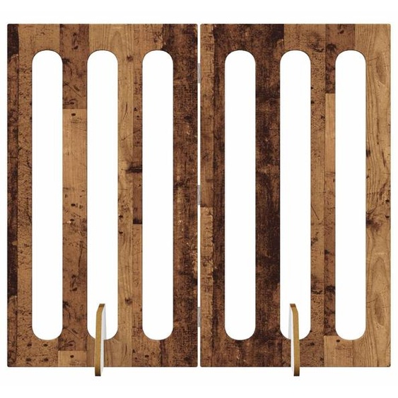 vidaXL Barrière pliable pour animaux de compagnie, 2 pièces, bois de chêne, 100,5 x 38 x 90 cm
