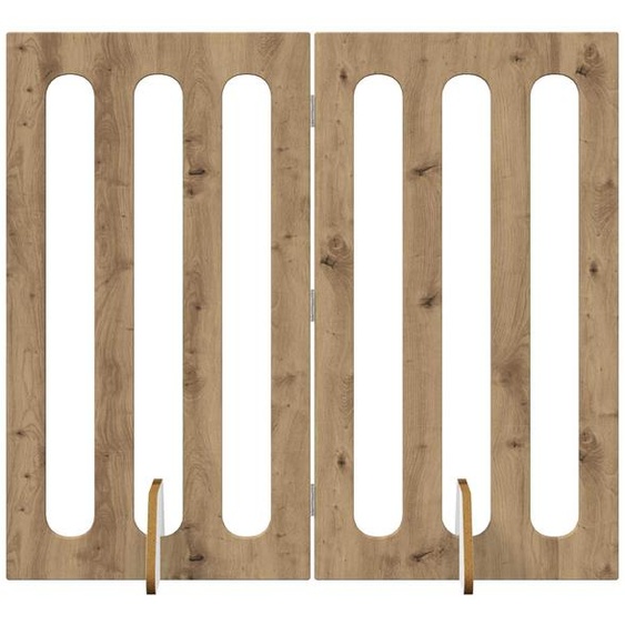 vidaXL Barrière pliable pour animaux de compagnie, 2 pièces, chêne artisanal, 100,5 x 38 x 90 cm