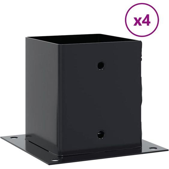 Bases de poteau carrées 4 pcs anthracite 121x121 mm Vidaxl