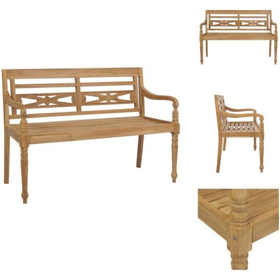 vidaXL Batavia banc de jardin 120 cm teck - Bancs de jardin