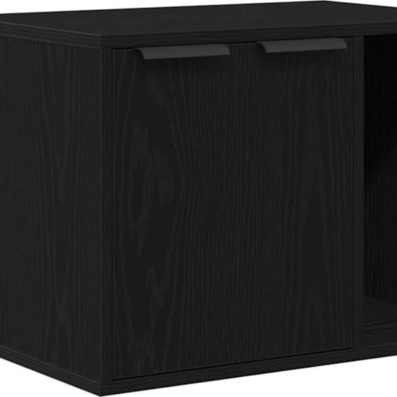 vidaXL Boîte à litière Chêne noir 60 x 40 x 40 cm Bois composite