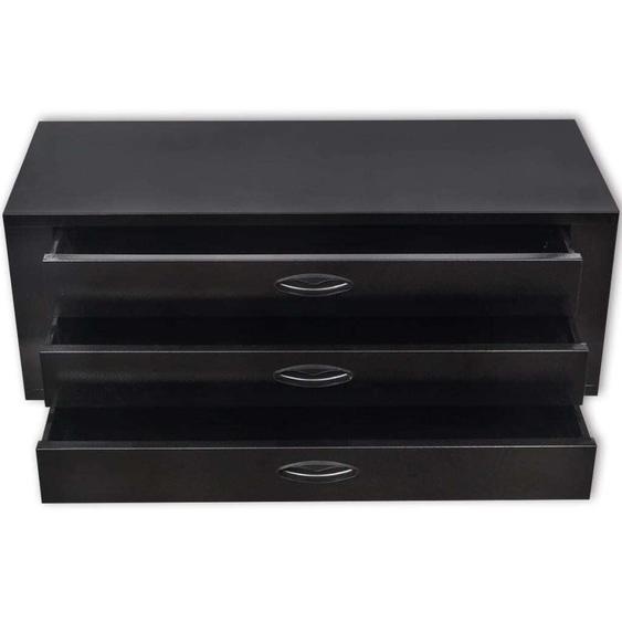 vidaXL Boîte à outils métallique 3 tiroirs noir