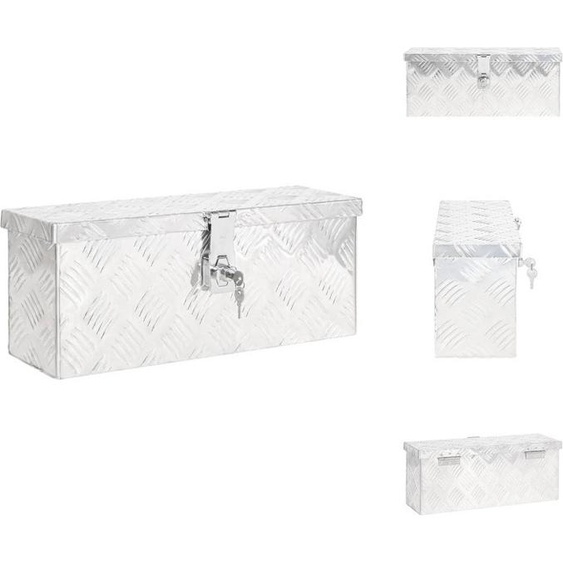 vidaXL Boîte de rangement Argent 50x15x20,5 cm Aluminium - Caisses à outils