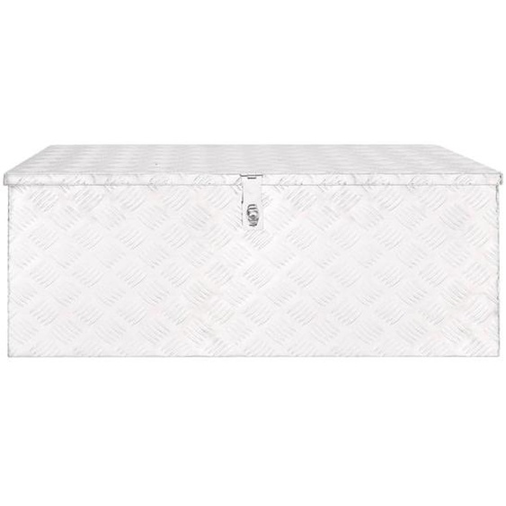 vidaXL Boîte de rangement argentée 100x55x37 cm aluminium