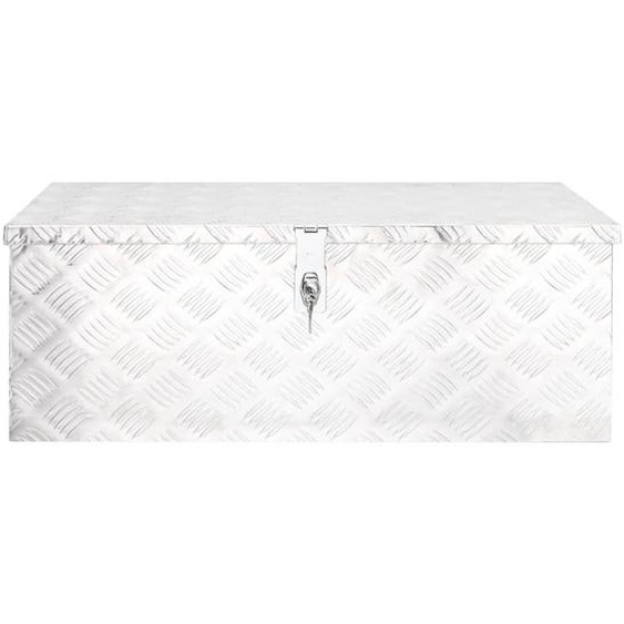 vidaXL Boîte de rangement argentée 80x39x30 cm aluminium