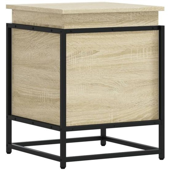 vidaXL Boîte de rangement avec couvercle Sonoma 40x40x51,5 cm Bois composite