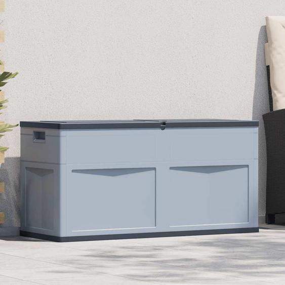 vidaXL Boîte de rangement de jardin 320 L Gris Noir
