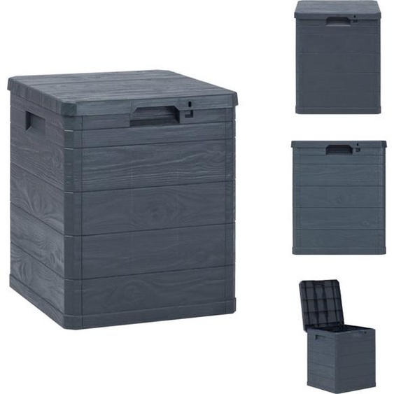 vidaXL Boîte de rangement de jardin 90 L Anthracite - Boîtes de jardin