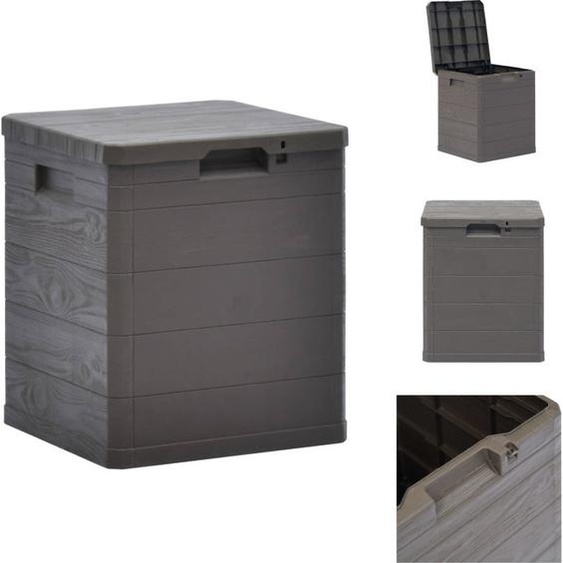 vidaXL Boîte de rangement de jardin 90 L Marron - Boîtes de jardin