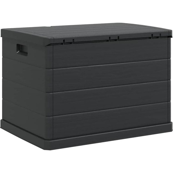 vidaXL Boîte de rangement de jardin en plastique, 77,5 x 54,5 x 53 cm, anthracite