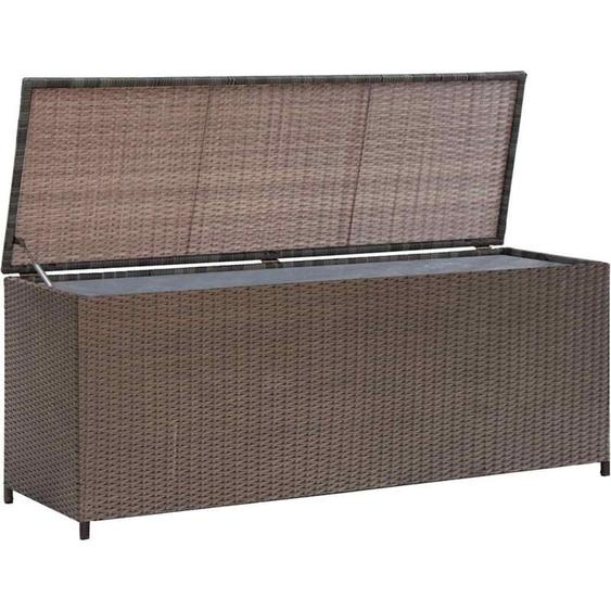 Vidaxl - Boîte de rangement de jardin marron 120x50x60 cm résine tressée
