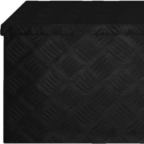 vidaXL Boîte de rangement noire 80x39x30 cm aluminium