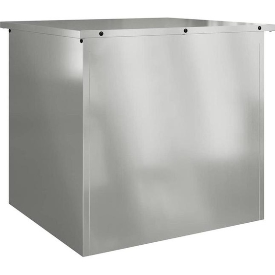 vidaXL Boîte de rangement pour jardin en acier galvanisé, 55 x 50,5 x 50 cm, capacité de 117 litres