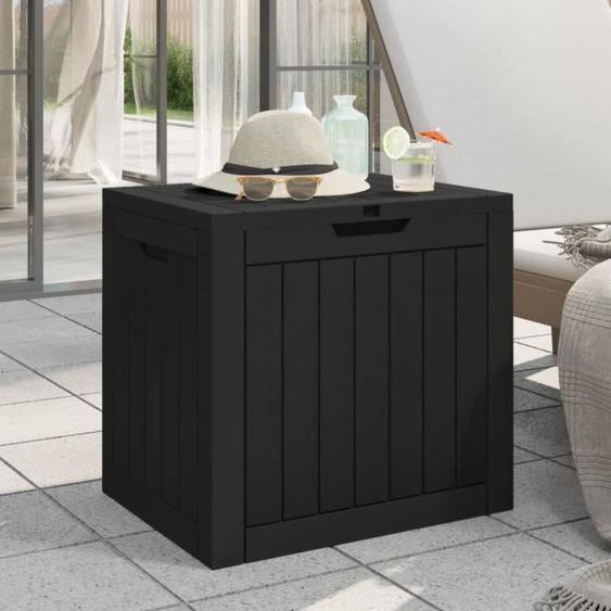 vidaXL Boîte de stockage de jardin noir 555x43x53 cm polypropylène 364164