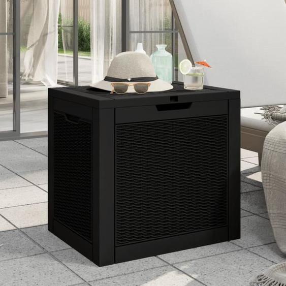 vidaXL Boîte de stockage de jardin noir 555x43x53 cm polypropylène 364178