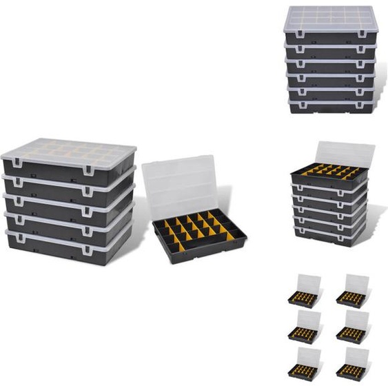 vidaXL Boîtes dassortiment 6 pcs - Boîtes à outils