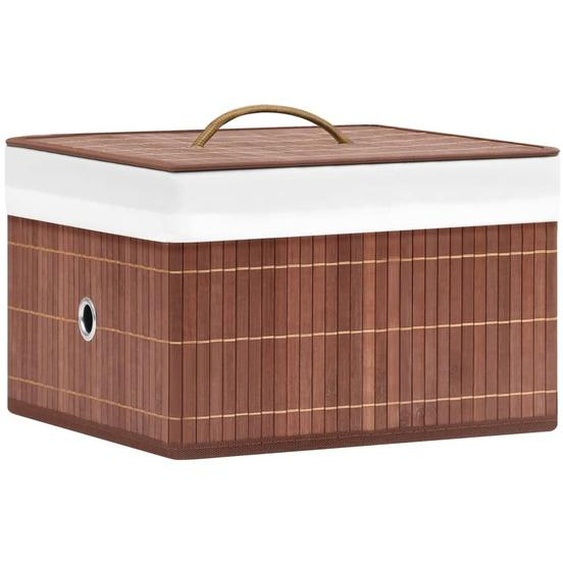 vidaXL Boîtes de rangement en bambou 4 pcs. Marron