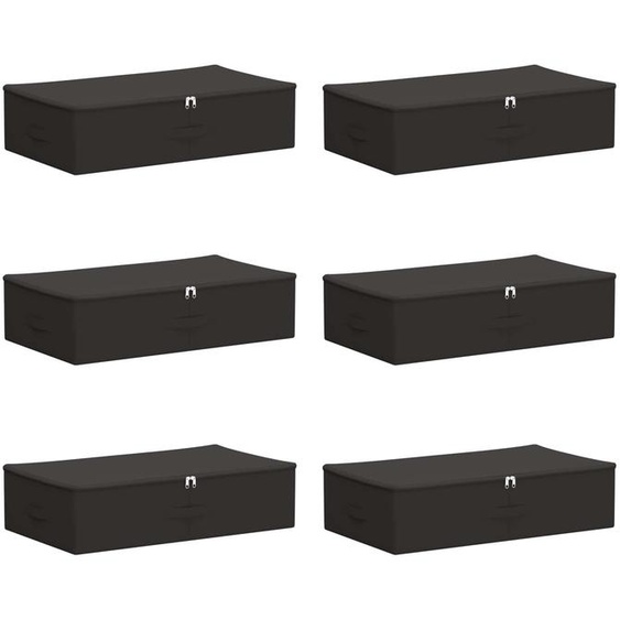 vidaXL Boîtes de rangement, lot de 6, en tissu non tissé, 70 x 40 x 18 cm, 50,4 L
