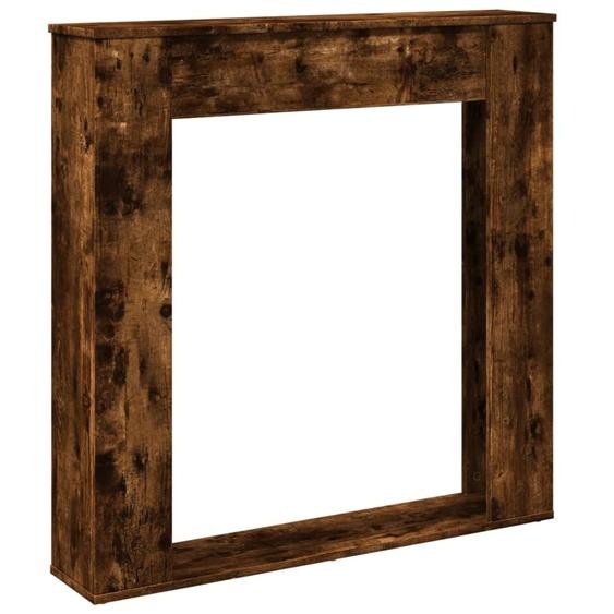 vidaXL Bordure de cheminée chêne fumé 100x20x100 cm bois composite