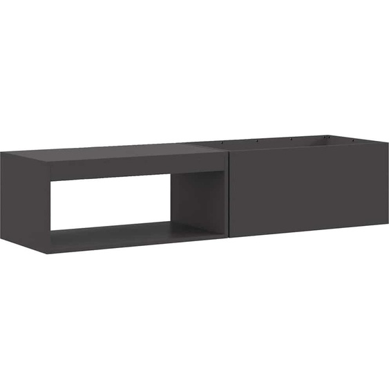 vidaXL, brasero noir, 160 x 45 x 35 cm, en acier résistant aux intempéries