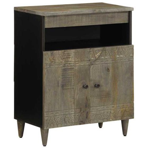 vidaXL Buffet 60x33x75 cm Bois massif de manguier, armoire de rangement, meuble de rangement de cuisine, armoire de 4017817