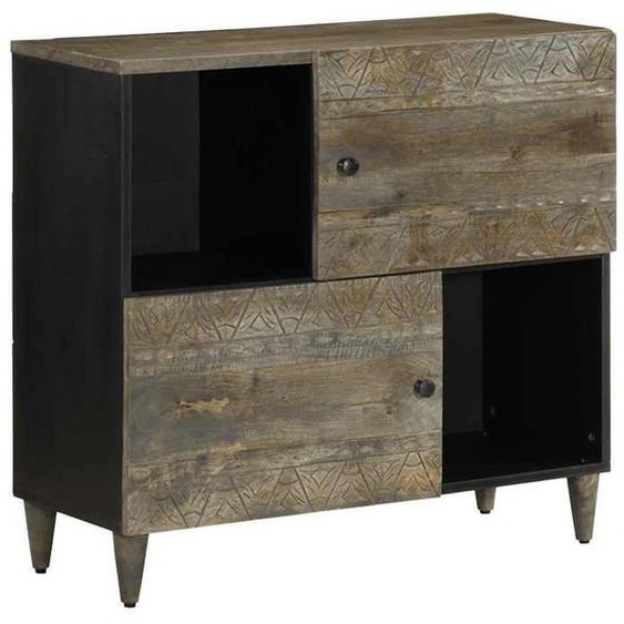 vidaXL Buffet 80x33x75 cm bois massif de manguier, armoire de rangement, meuble de rangement de cuisine, armoire de 4017819