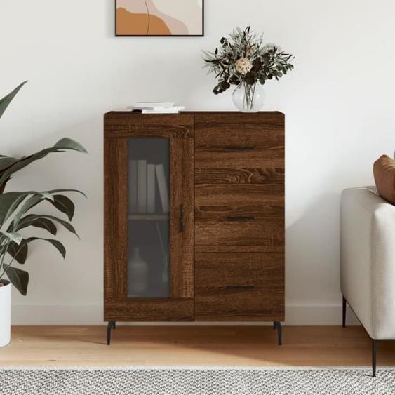 vidaXL Buffet chêne marron 69,5x34x90 cm bois dingénierie 828067
