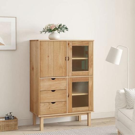 vidaXL Buffet haut OTTA 85x43x125 cm Bois massif de pin 351306